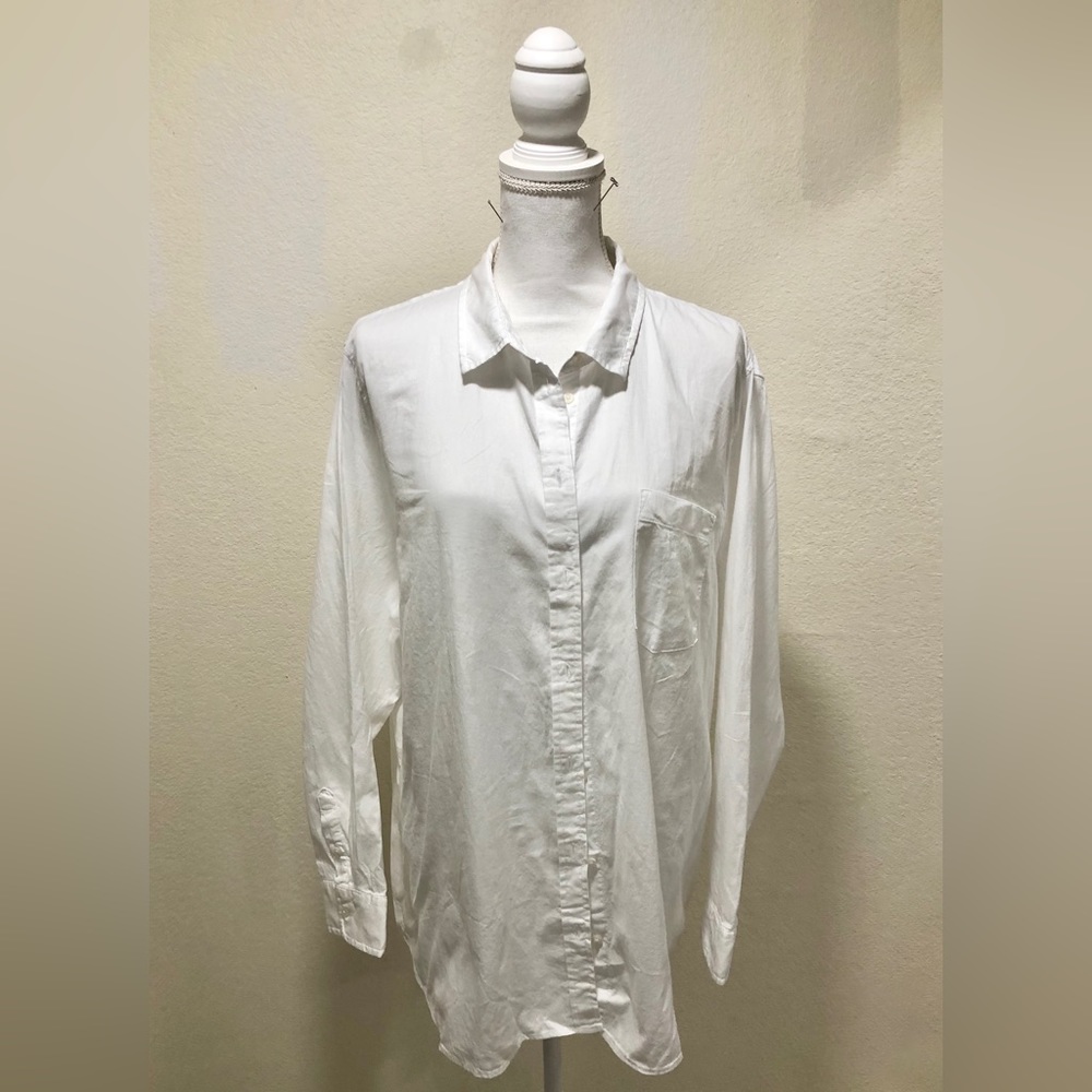 BANANA REPUBLIC - "DILLON CLASSIC FIT" BUTTON DOWN SHIRT (color: WHITE) XXL NWT